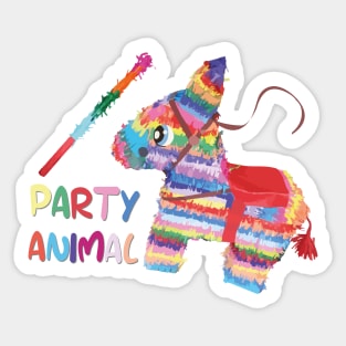 Mexican donkey colorful piñata i’d hit that cute funny design fiesta cinco de mayo Sticker